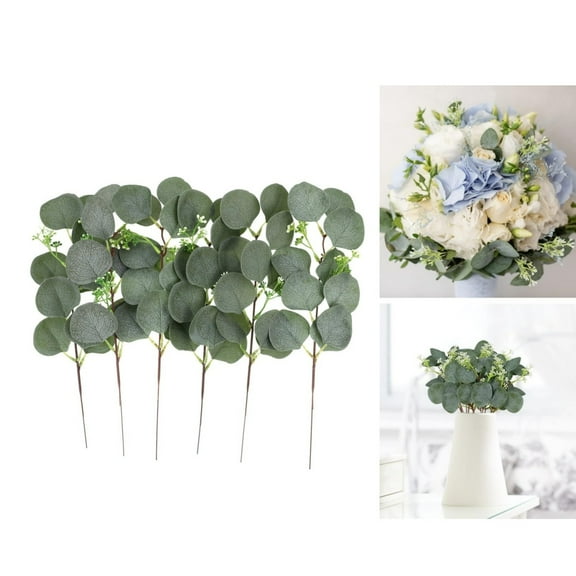 Fake Eucalyptus Decor,20Pack Artificial Flowers Greenery,Faux Leaf Branches,TGY Table Centerpiece Decoration for Indoor and Outdoor Use