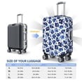 thumbnail image 4 of Hirioo Blue Ink Flowers for Elasticity Suitcase Cover (No luggage Included) Durable Luggage Protector Fits 18-32 Inch Luggage-Medium, 4 of 7