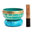 thumbnail image 4 of Juego de cuencos tibetanos para cantar Himalayan Bazaar, 3 pulgadas, latón y turquesa, 4 of 6