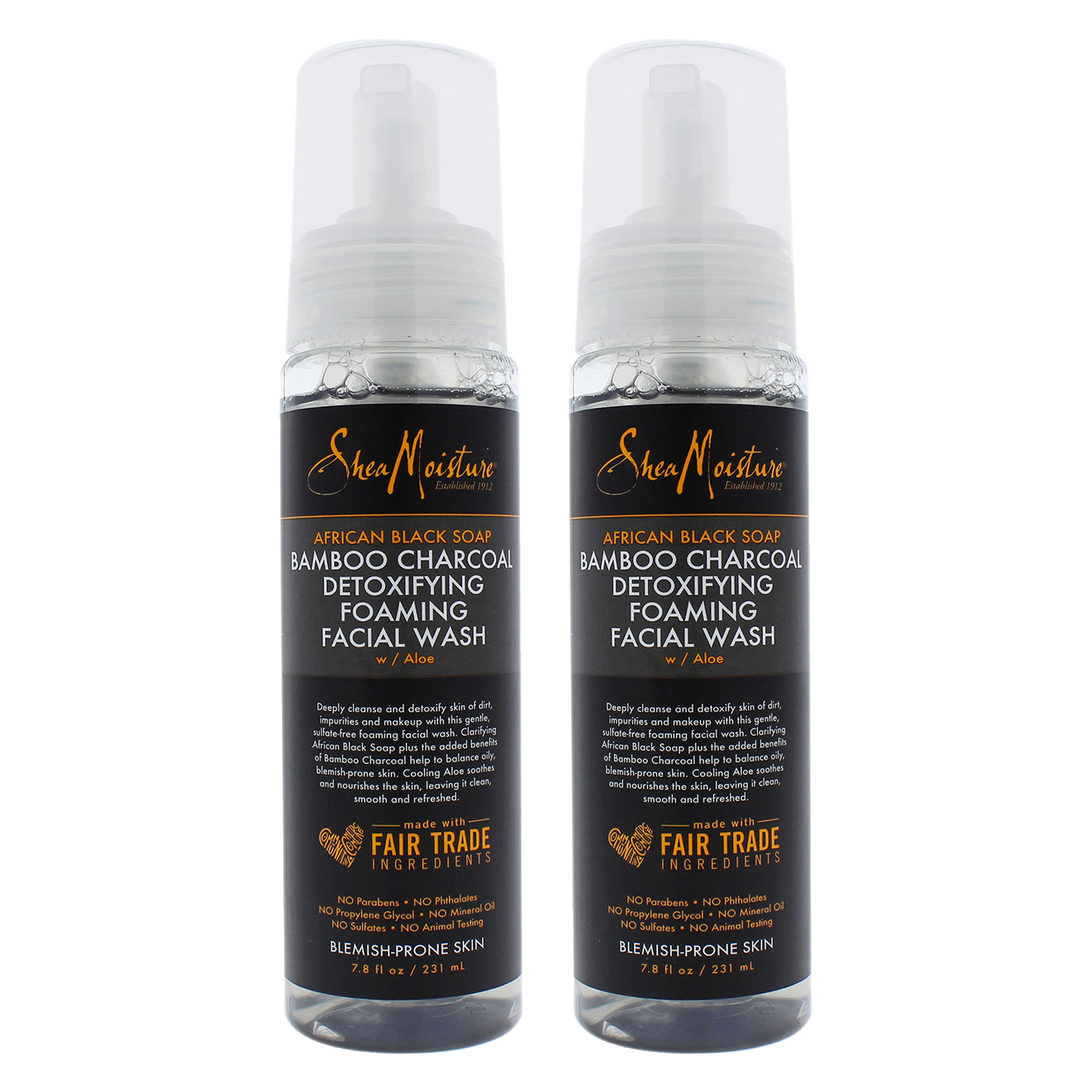shea moisture bamboo charcoal foaming face wash
