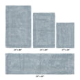 thumbnail image 2 of Better Trends Bath Rugs 4 Piece Set 100% Cotton Bathroom Rug Soft, Water Absorbent, Reversible, Machine Washable for Bathroom Decor Toilet Base Contour And, Bath Mat Blue Lux Collection, 2 of 4