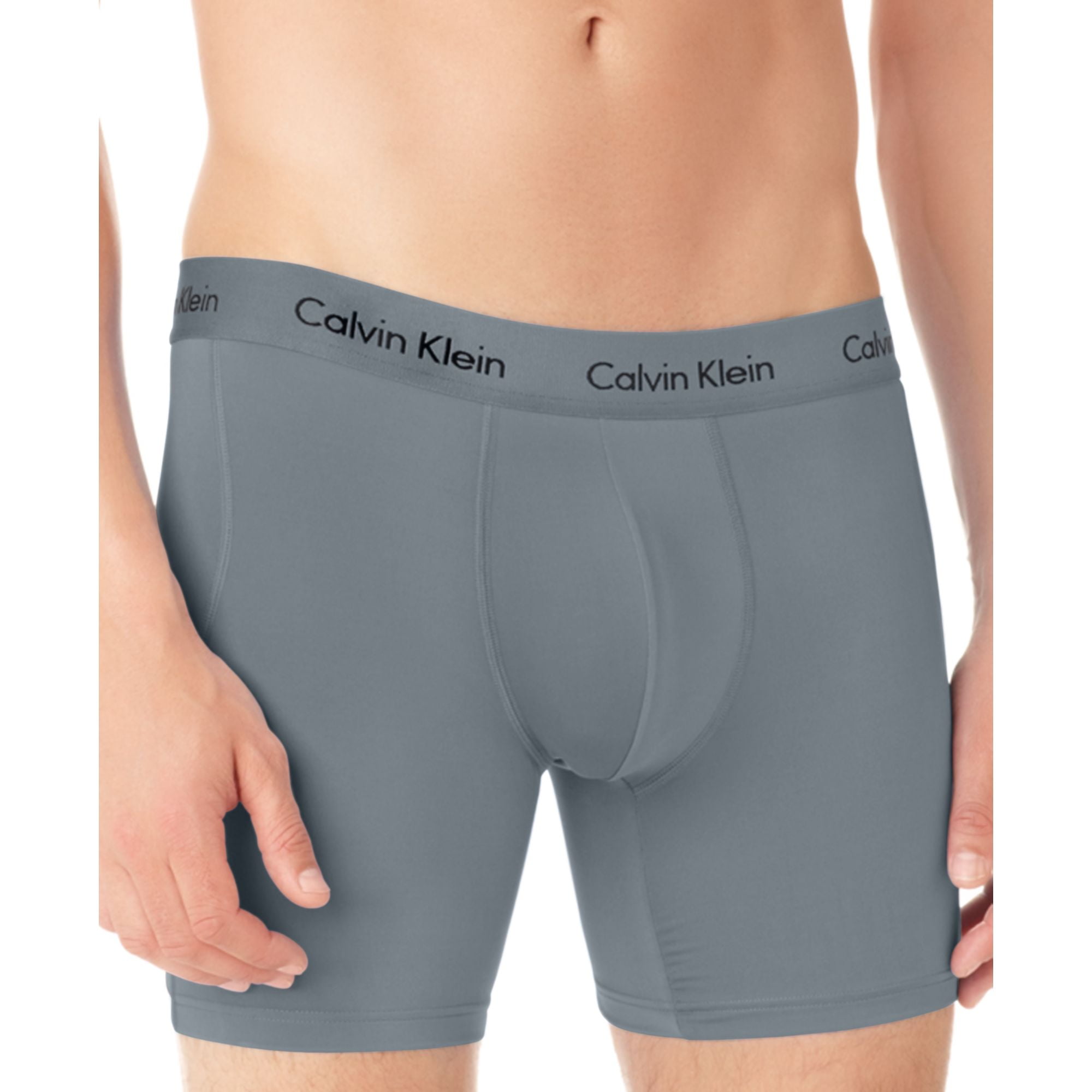Calvin Klein Mens Microfiber Stretch Boxer Briefs Underwear-2 Pack(Grey,  Medium) 