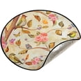 thumbnail image 5 of Bird Flower Vintage Christmas Tree Mats Waterproof Tree Skirt, Autumn View Xmas Tree Stand Tray Mat Floor Protector Pad for Holiday Party Decoration, 28.3", 5 of 6
