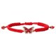 thumbnail image 3 of Pulsera de mariposa para mujer brazaletes trenzados hechos a mano ajustables joyería (rojo) JShteea Libre de BPA, 3 of 3