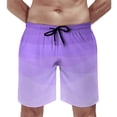 thumbnail image 1 of Ombre Polygonal Board Shorts Gradient Purple Vintage Beach Shorts Man Graphic Surfing Fast Dry Beach Trunks Gift Idea, 1 of 4