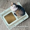 thumbnail image 3 of WiseWater Large Foldable Cat Litter Box with Lid, Top Entry Kitty Litter Box with Pet Plastic Scoop, Blue, 3 of 7
