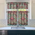 thumbnail image 3 of Boho Kitchen Curtains for Windows – Rustic Tribal Floral Print Cafe Curtains, Vintage Bohemian Geometric Panels for Home Décor, 3 of 6
