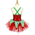 thumbnail image 4 of Zaldita Kids Girls Christmas Elf Costume Santa Claus Cosplay Sequin Ballet Dance Xmas Dress Green 4, 4 of 7