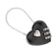 thumbnail image 1 of Candado de Combinación de Aleació de Zinc con forma de Corazón, Candado de Seguridad para Viaje, Para Equabaje, Mochila, Casillero de Gimnasio, color negro, 1 of 7