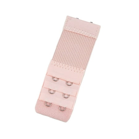

TureClos Extension Strap Bra Extender Breathable Buckle 2 Hooks Intimate Women Stretchy Adjustable Replacement 3 Rows Underwear light shrimp red