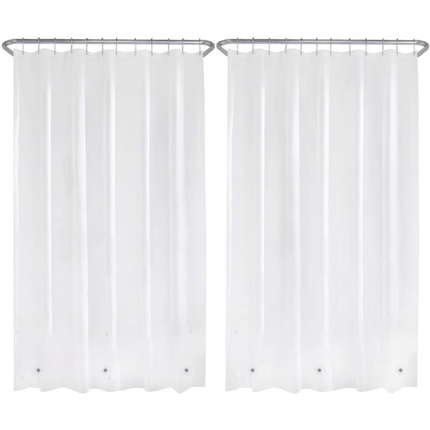 LiBa Forro para Cortina de Ducha PEVA 8G, 72x72, Esmerilado, Resistente, Impermeable, Antimoho y Hongos, Tela Pesada No Tóxica