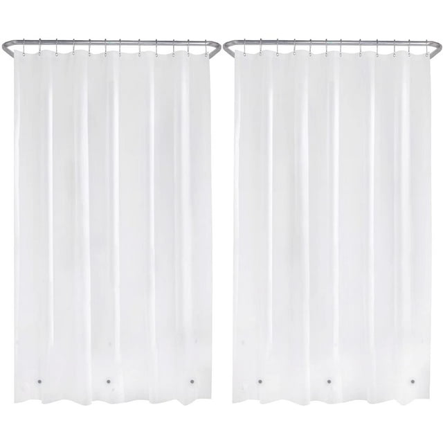 LiBa Forro para Cortina de Ducha PEVA 8G, 72x72, Esmerilado, Resistente, Impermeable, Antimoho y Hongos, Tela Pesada No Tóxica