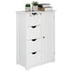 thumbnail image 1 of Armario de almacenamiento Zimtown para baño 4 cajones blanco Contemporáneo, 1 of 8