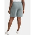 thumbnail image 2 of Athletic Works Women's and Women's Plus French Terry Bermuda Shorts, Sizes XS-4X, 2 of 5