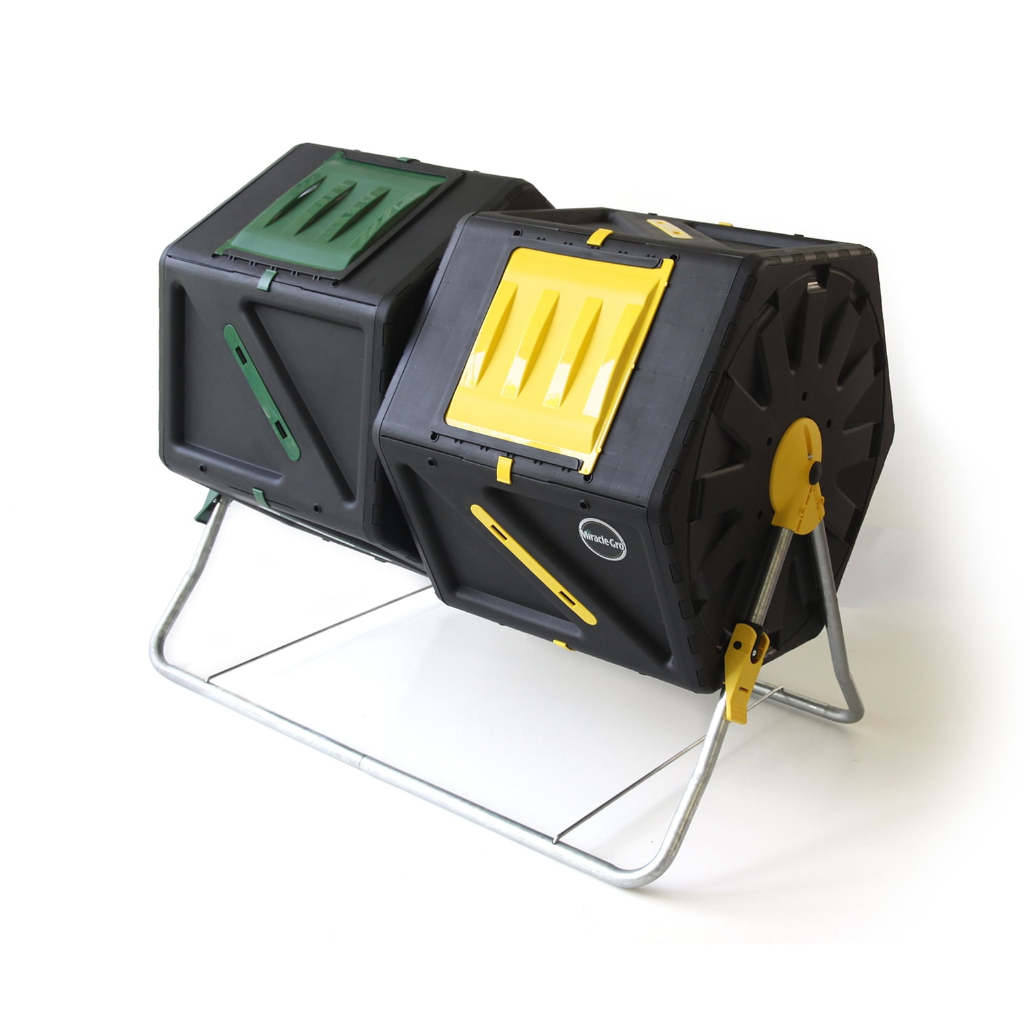 MiracleGro DFDC210 Dual 28 Gal Tumbling Garden Soil Composter w/Hand