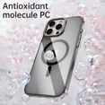 thumbnail image 4 of Transparent Magnetic Case for Apple iPhone 16 Pro Max, Camera Lens Kickstand Compatible with Magsafe Shockproof Slim Fit Luxury Back Cover Clear Phone Case for iPhone 16 Pro Max, Black, 4 of 7