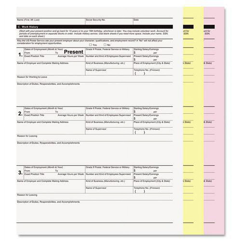 Pm Company 59102 Digital Carbonless Paper, 8-1/2 X 11, Three-part, White/canary/pink, 1670 Sets