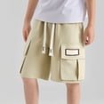 thumbnail image 6 of UACY Shorts for Girls Cotton Bermuda Shorts with Pockets Elastic Waist Knee Length Casual Athletic Walking Shorts, 6 of 6