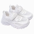 thumbnail image 3 of NOLDARES Boys Girls Shoes Sneakers Slip on Athletic Tennis Walking Shoes Lightweight Kids Shoes Grey Big Kid(White,13), 3 of 9