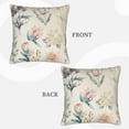 thumbnail image 4 of LNWH Cartoon Watercolor Flower Throw Pillow Covers, Square Soft Linen Decorative Pillow Cases, 16"x16", 4 of 8