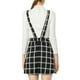 thumbnail image 3 of Vestido de tirantes ajustables de cuadros para mujer INSPIRE CHIC XL en blanco y negro, 3 of 8