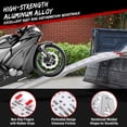 thumbnail image 3 of Garvee Aluminum Foldable Ramp, 750 lbs Capacity, 89" x 11" ,1 Pack Durable Non-slip Portable Truck Ramps for Motorcycles, Tractors, ATVs, Trucks, Lawn Mowers, 3 of 8