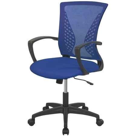 BestOffice Task Chair & Manager's Chair with Swivel & Lumbar Support, 250 lb. Capacity, Blue