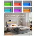 thumbnail image 4 of VASAGLE LED Bed Frame Full Size with Headboard and 4 Drawers, 1 USB Port and 1 Type C Port, Adjustable Upholstered Headboard, No Box Spring Needed, 4 of 7