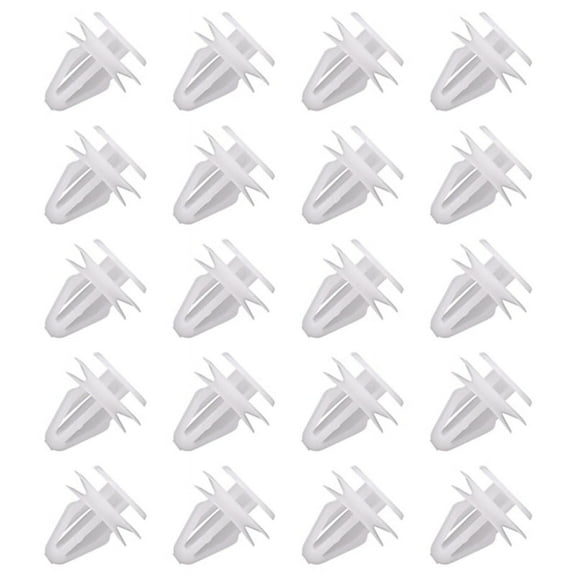 20 Pcs Car White Rivet Door Trim Clips Fastener