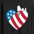 thumbnail image 3 of Peanuts - Snoopy On Flag Heart - Men's Long Sleeve T-Shirt, 3 of 6