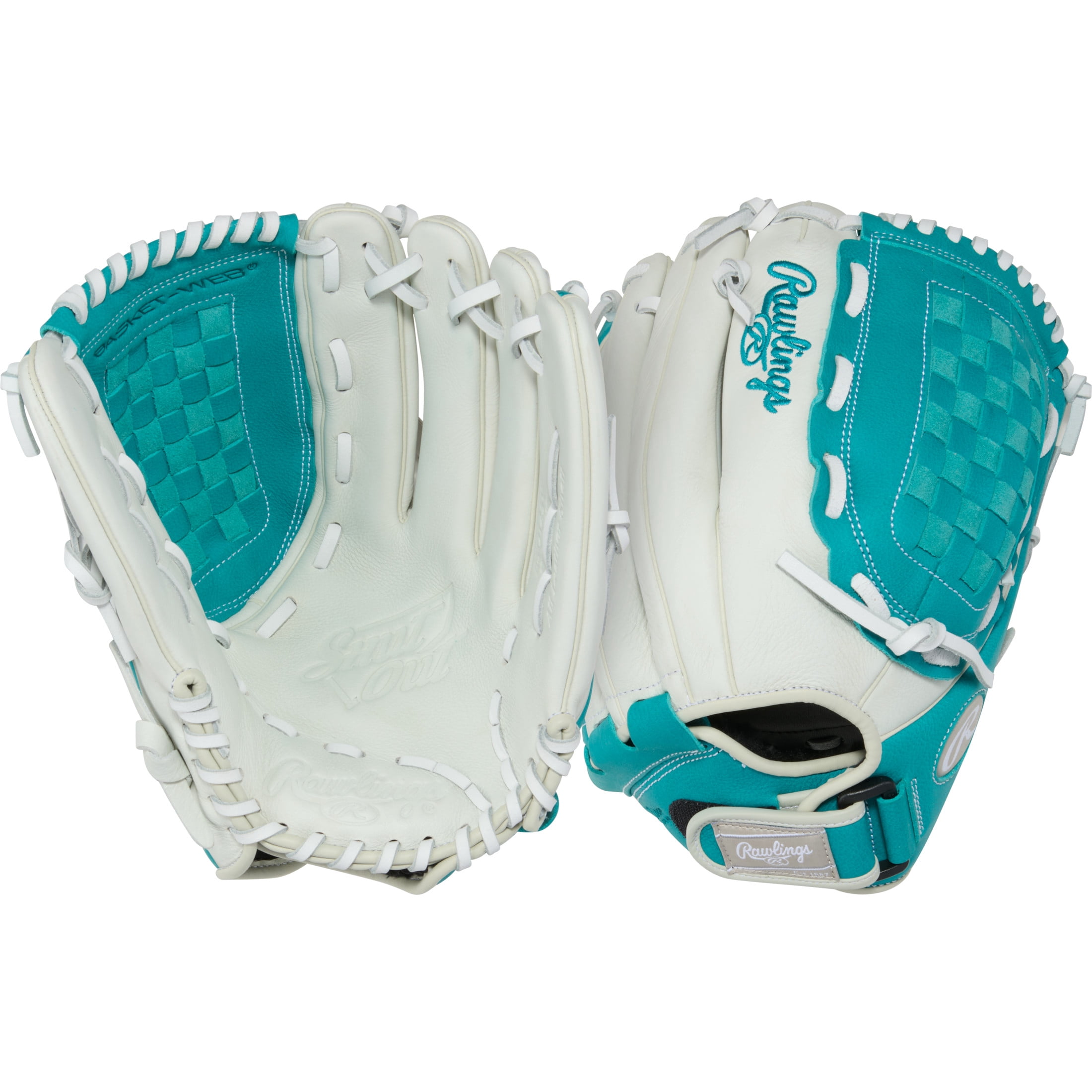 Rawlings Shut Out Youth Softball First Base Mitt | 12.5-Inch | Basket Web | LHT
