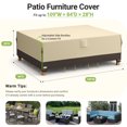 thumbnail image 2 of MR. COVER Patio Furniture Cover, Waterproof 600D Heavy Duty Outdoor Sofa and Table Set Cover, Rectangular Sectional Couch Protector, Fits 109"W x 84" Dx 28"H, Brown & Khaki, 2 of 11