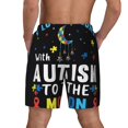 thumbnail image 2 of Haiem I Love With Autism To The Moon And Back Mens Swim Trunks with Compression Liner 2 in 1 Swimming Shorts Stretch Swimwear Quick Dry,Board Shorts-Medium, 2 of 9