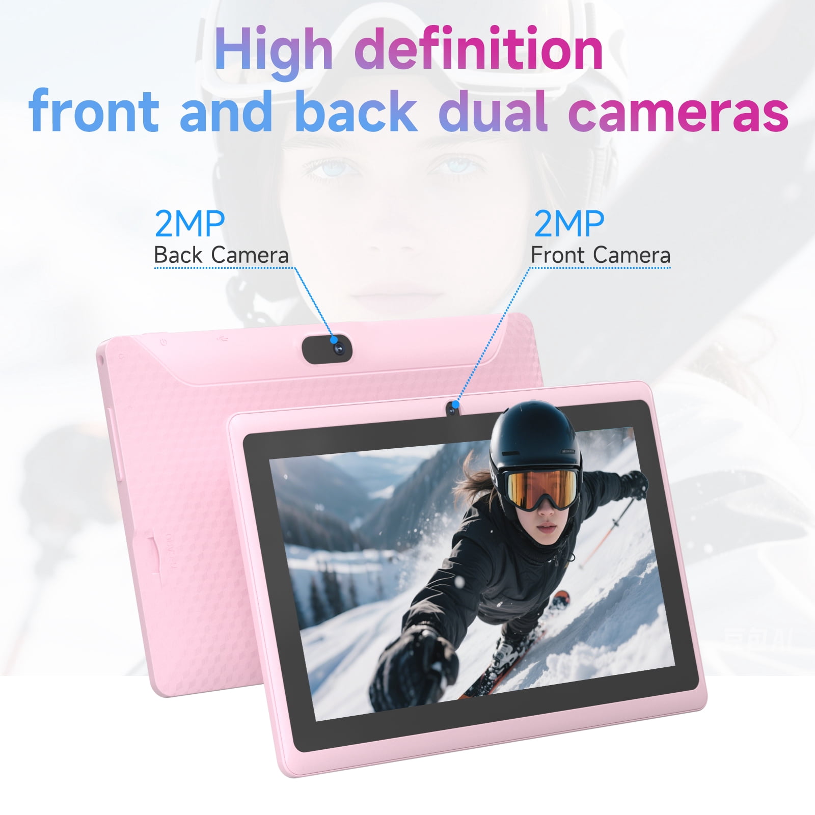Tablet 7Inch Android 14.0 with Protective Case, 8GB(4+4GB Expand) RAM+ 32GB ROM, IPS Screen, Dual Camera, Bluetooth 5.0, WiFi Tab, Pink