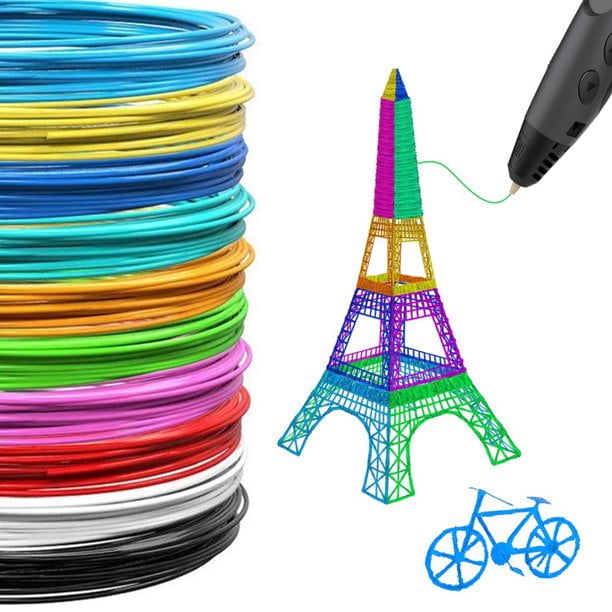 3D Pen Filament 1.75mm,3D Pen Filament Refills PLA for 3D Pens and Printers 10 Colors Random,each 1.75mm 5M,10 Colors 5M/16 Feet,PLA Multi Color 