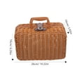 thumbnail image 2 of LIOOBO Handwoven Rattan Storage Box, Light Brown, Strong and Tidy Organizer, 2 of 8