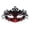 A005- Red, variant on Black Masquerade Mask for Women Rhinestone Metal Filigree Masquerade Mask Red Glitter Accent for Mardi Gras Halloween Prom Party 1 Pack