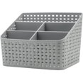 thumbnail image 1 of Plastic Storage Box Desktop 5 Grid Sub-grid Storage for Desktop Office Bedroom Countertop Home ., 1 of 5