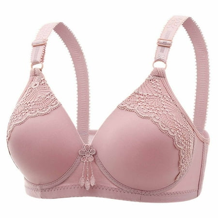 Sports Bras Women Padded Bra Feature V-Neck Demi & Balconette Bra Style W-1616 Pinks M