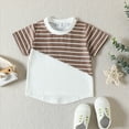 thumbnail image 5 of TOWED22 Toddler Baby Boy Summer Outfit Funny Letter T-Shirts Top Shorts Set Infant Boy Summer Clothes 6 12 18 Months 2T 3T(Brown,18-24 Months), 5 of 9