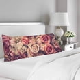 thumbnail image 2 of BSDHOME Pink Roses Retro Filter Body Pillow Covers Case Protector 20x60 inch, 2 of 2