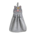 thumbnail image 1 of Kawaii Piggy Hand Towel Hangable Absorbent Hand Wiping Cloth Cartoon Porket, 1 of 4