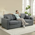 thumbnail image 2 of HOMCOM Canapé 3 Places à Assise Profonde, Sofa Moderne Rembourré, Gris Foncé, 2 of 10