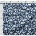 thumbnail image 2 of Soimoi Floral Print,Cotton Cambric, Quilting Fabric Sold by The Yard 42 Inch Wide, Medium Weight Cotton Fabric, SewingSupplies,Blue & White, 2 of 5