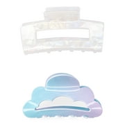 No Boundaries Juniors Hair Claw Clip Set, 2-Pack, Blue