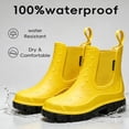thumbnail image 2 of Sogetch Womens Short Rain Boots Waterproof Ankle Chelsea Boots Slip-Resistant Garden Shoes, 2 of 6