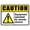 Warning Sign 1, variant on Caution Sign Hard Hats and Safety Glasses in This Area Aluminum Tin Sign 8"x12" - For Home Coffee Bar Wall Decor