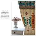 thumbnail image 5 of Aztec Curtains, Southwestern Native Tribal American Ethnic Pattern Western Boho Geometric Window Treatments for Living Room Bedroom Kitchen Beige Teal Drapes 2 Panel Sets,42x63 Inch, Style-13, 5 of 6