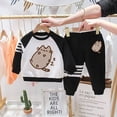 thumbnail image 2 of Pusheen-Conjunto de sudadera con dibujos animados para niño, 2023 algodón puro, cálido y cómodo, ropa para el hogar, regalos de Navidad, 100, 2 of 4