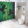 thumbnail image 7 of Orinice  Animal Shower Curtain, Frog Shadow Silhouette on The Banana Tree Leaf in Tropical Lands Jungle Games Graphic, Cloth Fabric Bathroom Decor Set with Hooks,  36x72, 7 of 7